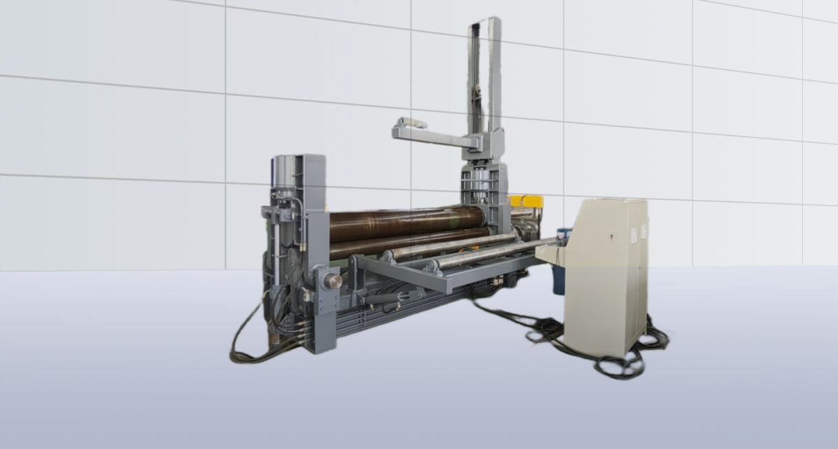 W11S-20x2500 加上托和侧托 灰色上辊万能式卷板机