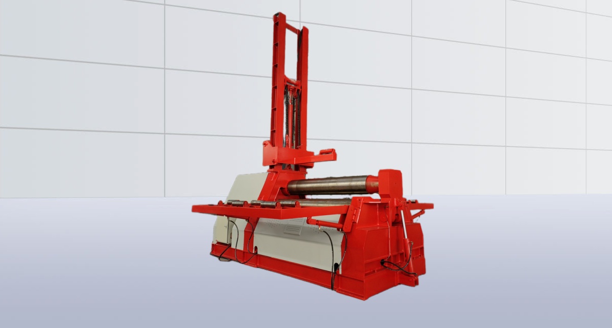 W12-30x2500数控四辊卷板机（带上托和侧托红）